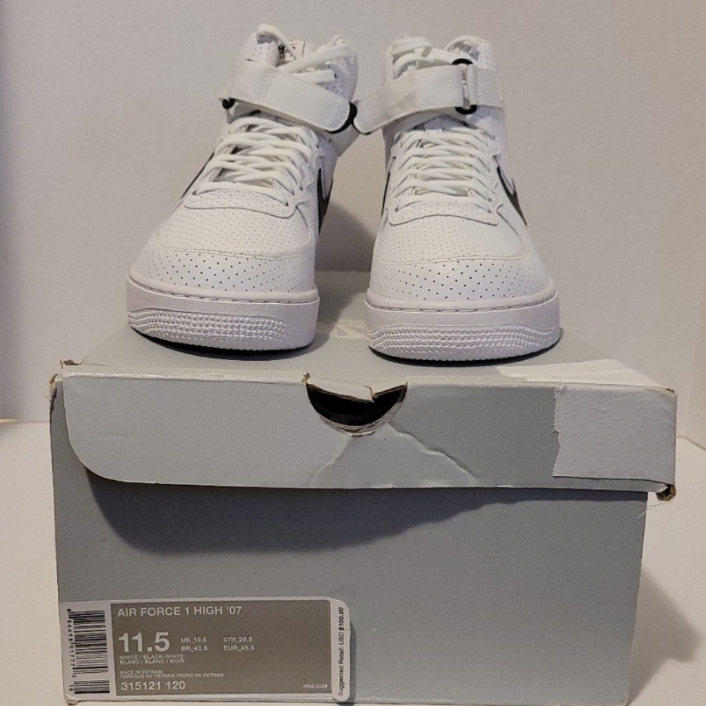 Air force 1s high (perf white) size 11.5
